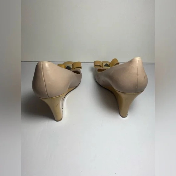 Kate Spade Tan and Gold Wedge Shoes - Picture 5 of 7